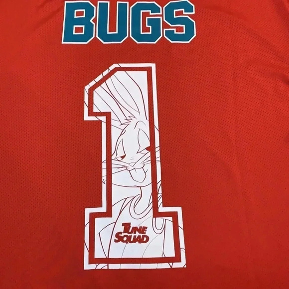 SikSilk Space Jam T Shirt Jersey Relaxed Fit Bugs Bunny #1 Men’s Medium NWT - Picture 6 of 10